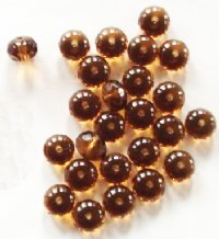 25 6x8mm Faceted Smoke Topaz Donut Beads
